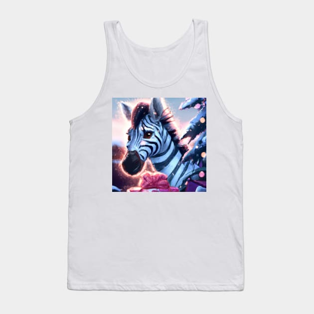 Cute Zebra Drawing Tank Top by Play Zoo